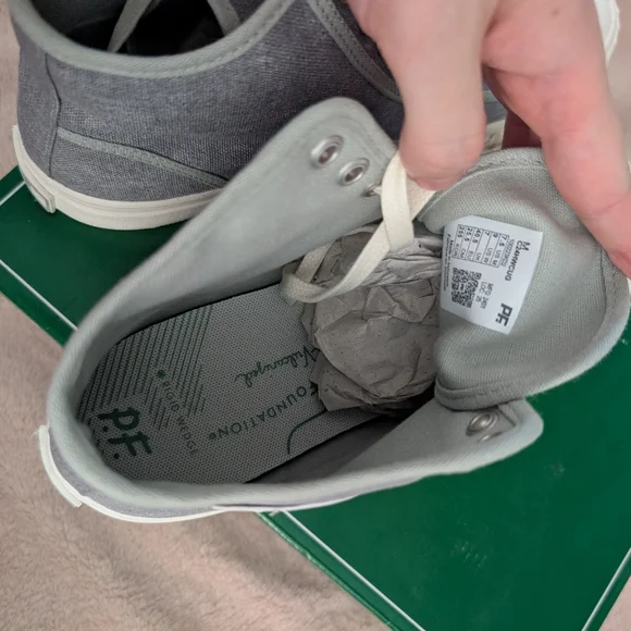 NWT PF Flyers Center Hi Canvas Sneakers In Ultimate Gray Mens 7.5 / Women's 9 - Picture 10 of 14